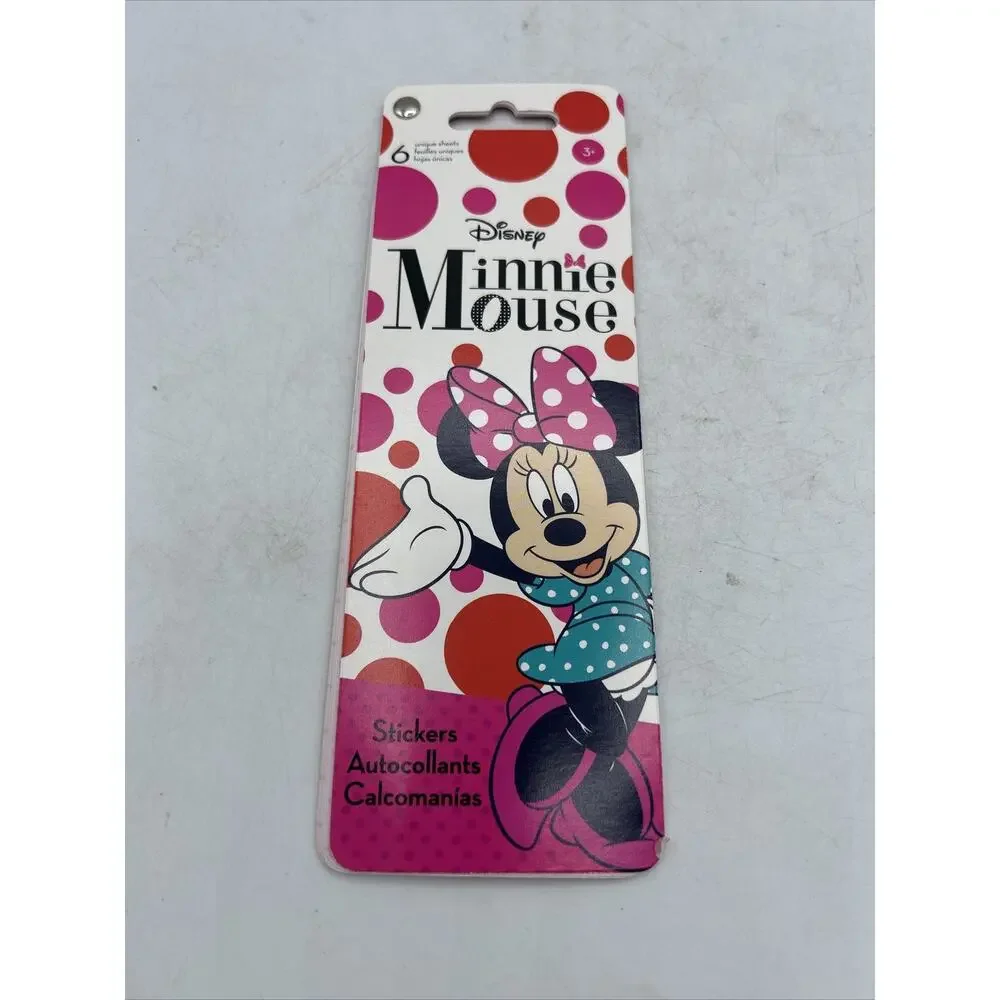 Shopkins And Disney Minnie Mouse 6 Unique Sticker Sheets Per Pack